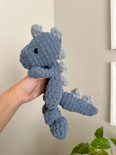 Mini Dino Snuggler - Deep Blue