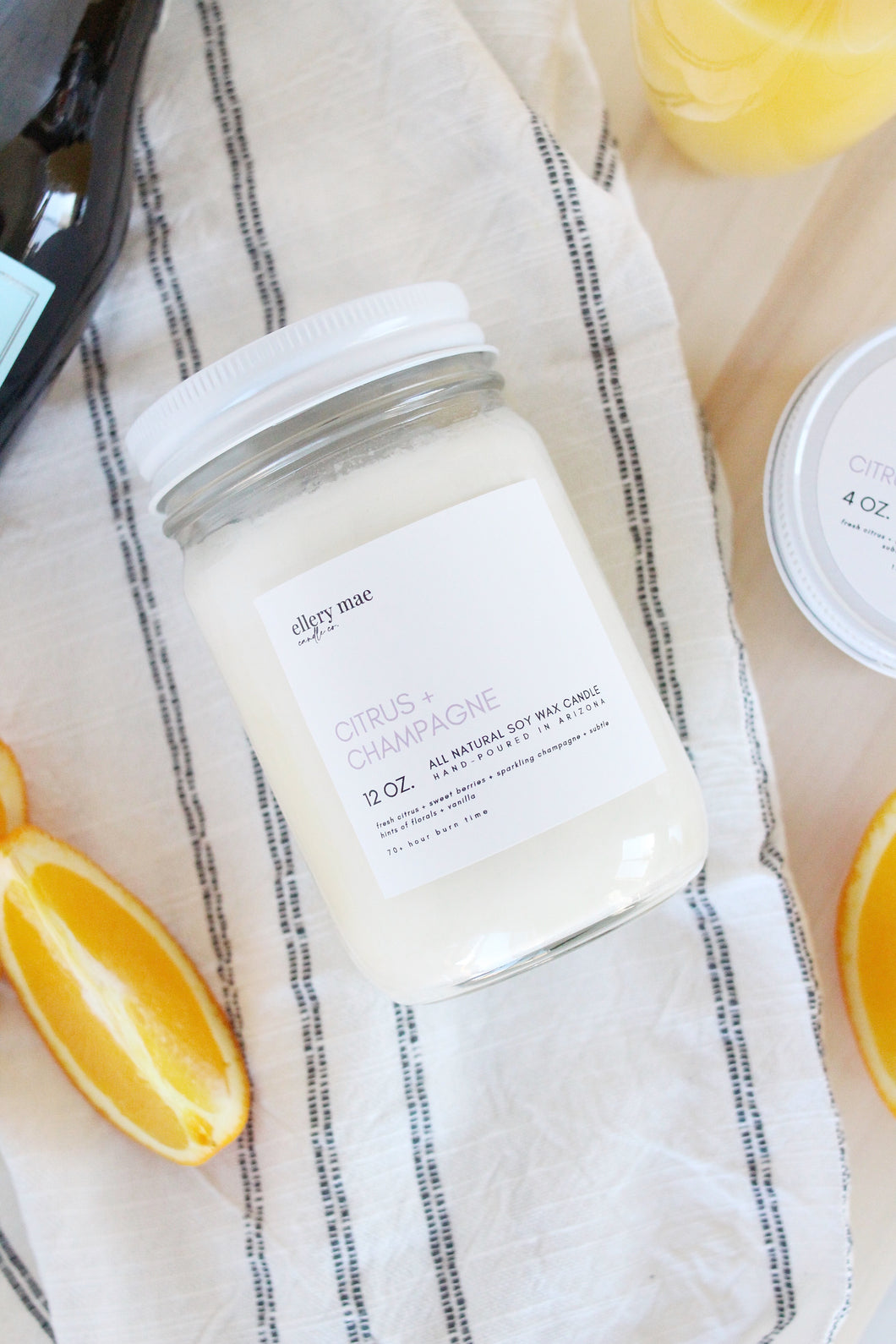 Citrus + Champagne - 12oz candle