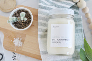 Cactus + Sea Salt - 12oz candle