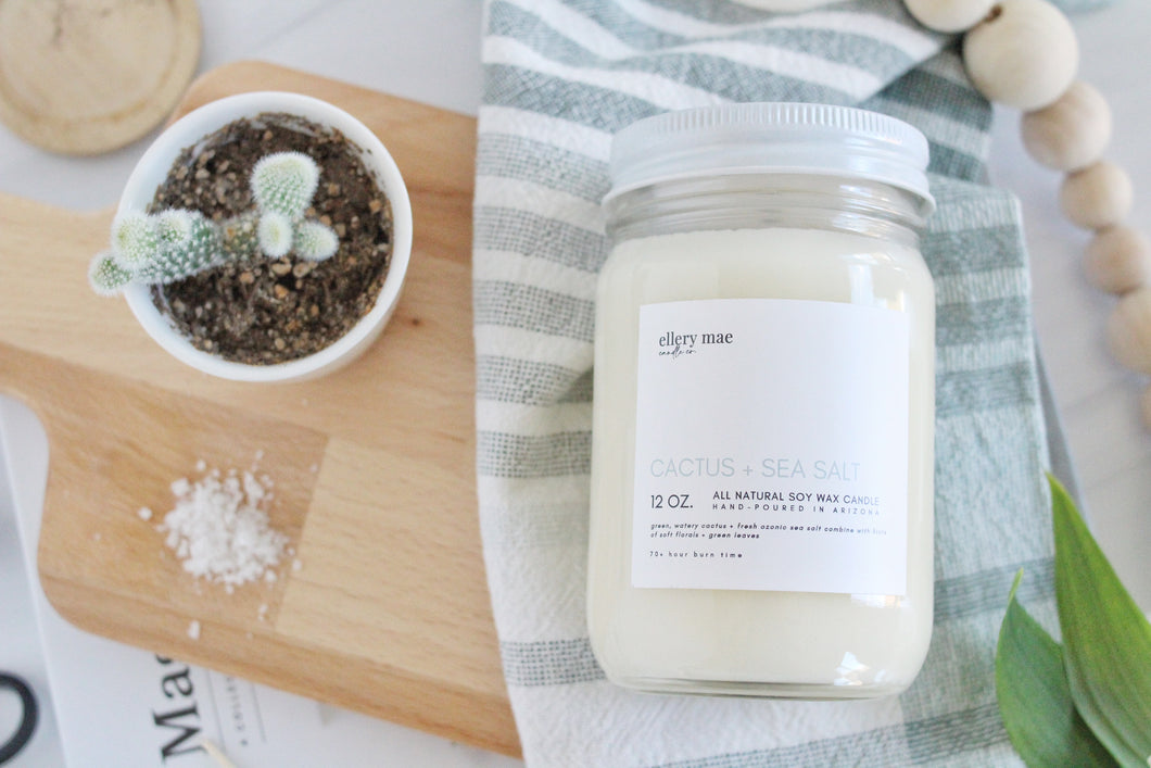 Cactus + Sea Salt - 12oz candle