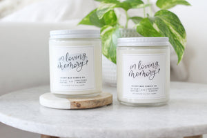 In Loving Memory, Blush - 8oz candle